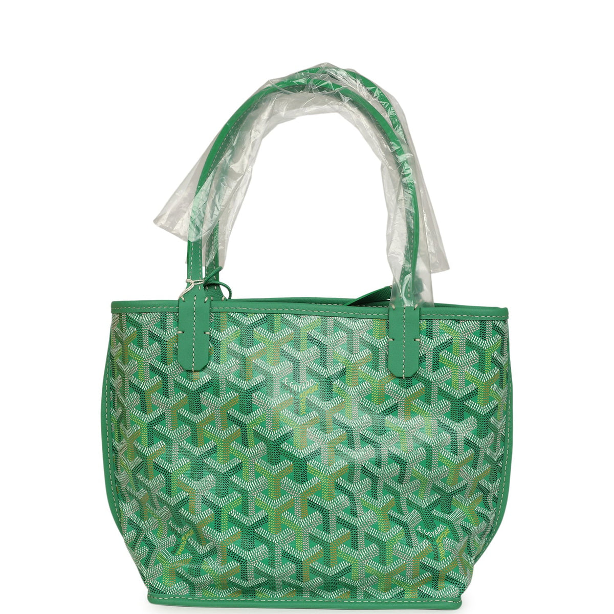 Goyard Goyardine Anjou Meadow Green Mini Bag Palladium Hardware