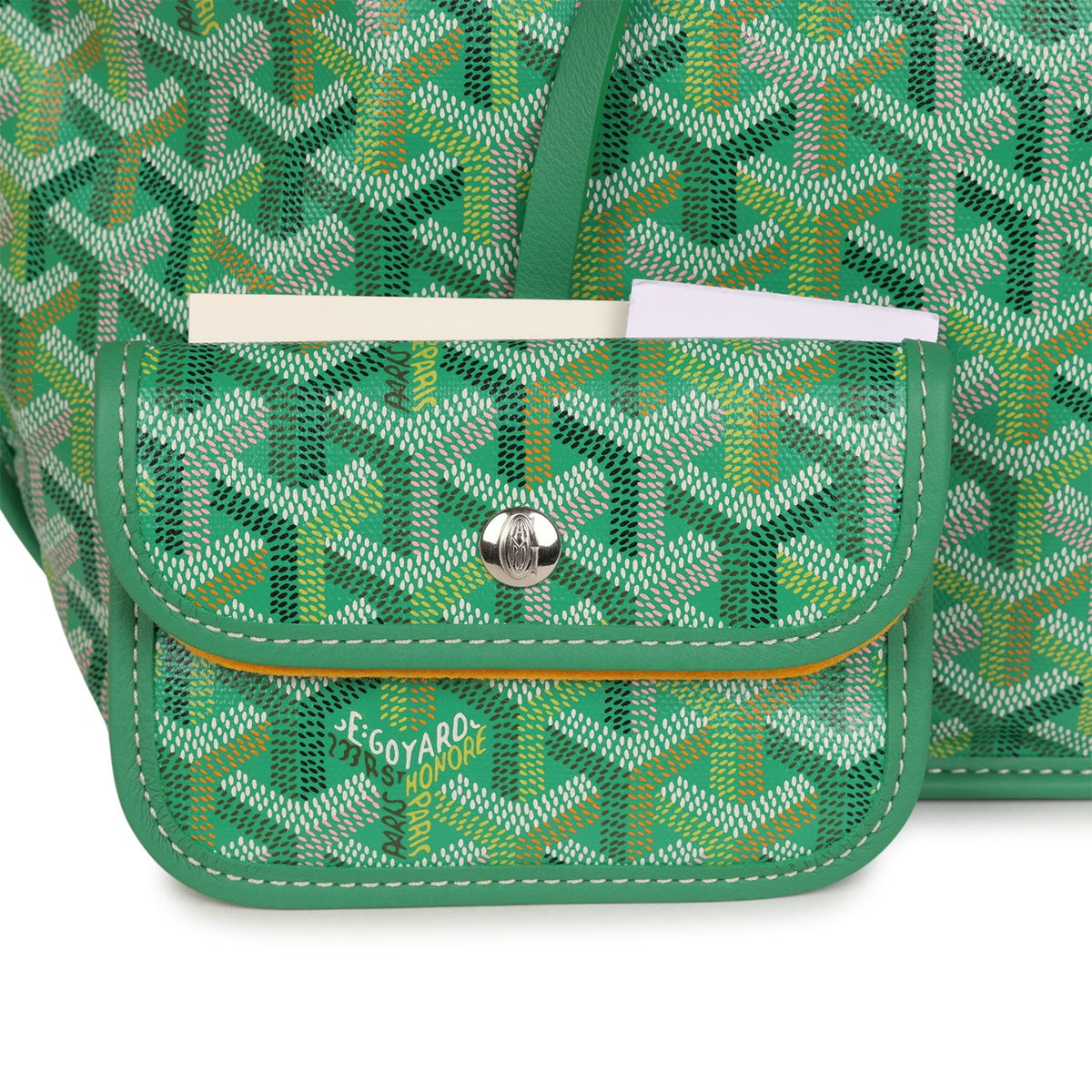 Goyard Goyardine Anjou Meadow Green Mini Bag Palladium Hardware