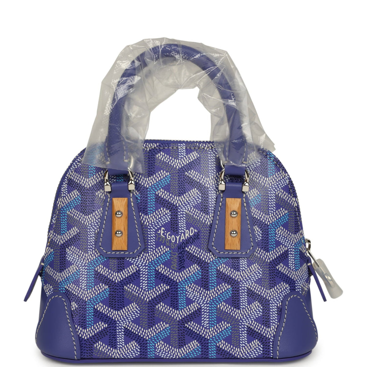 Goyard Goyardine Canvas Blueberry Purple Vendome Nano Bag Palladium Hardware