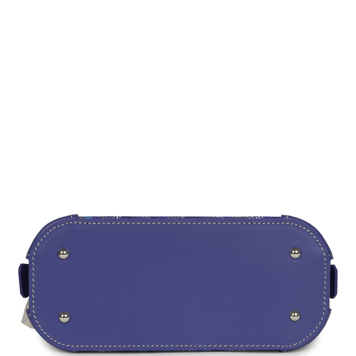 Goyard Goyardine Canvas Blueberry Purple Vendome Nano Bag Palladium Hardware