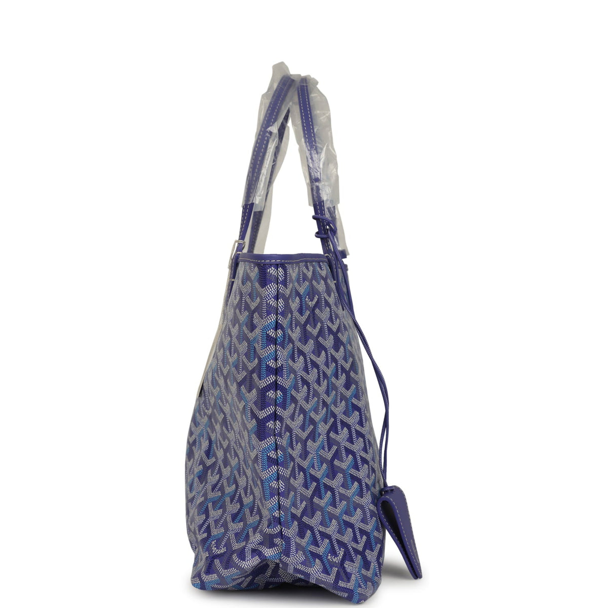 Goyard Goyardine Blueberry Purple Saint Louis PM Tote Palladium Hardware