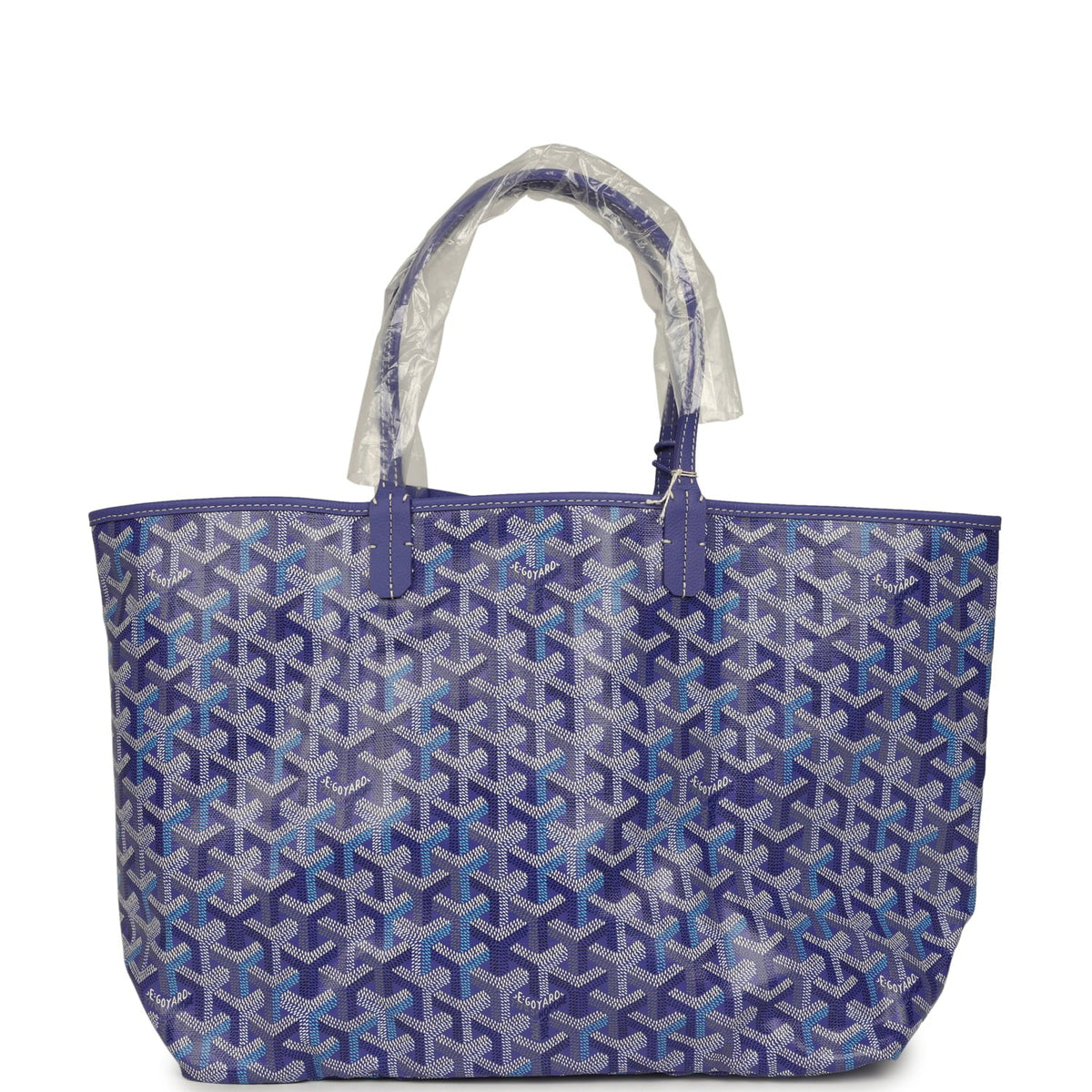 Goyard Goyardine Blueberry Purple Saint Louis PM Tote Palladium Hardware