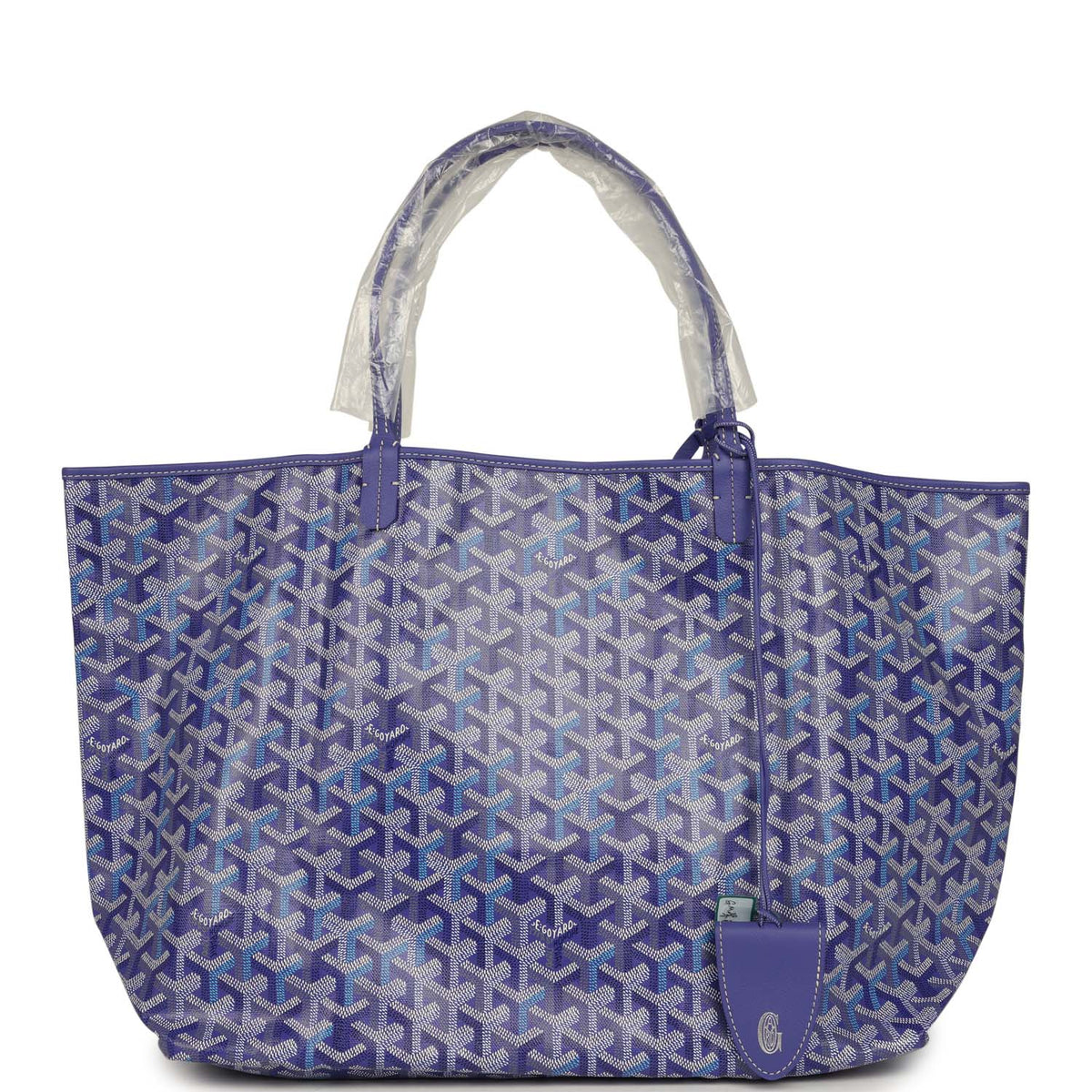 Goyard Goyardine Blueberry Purple Saint Louis GM Tote Palladium Hardware