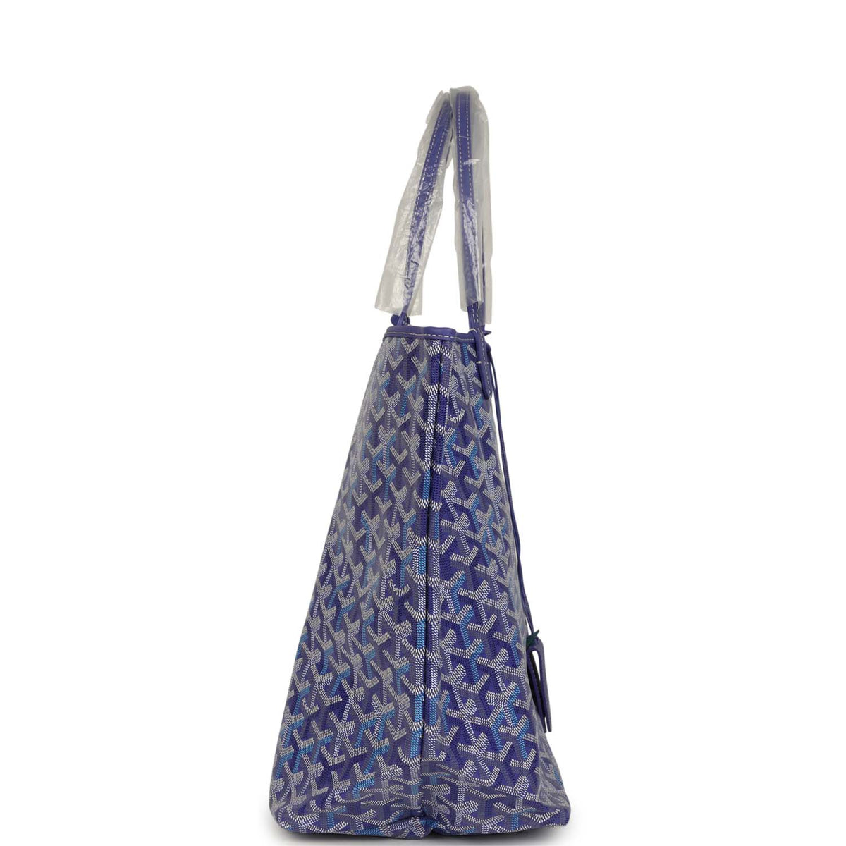 Goyard Goyardine Blueberry Purple Saint Louis GM Tote Palladium Hardware