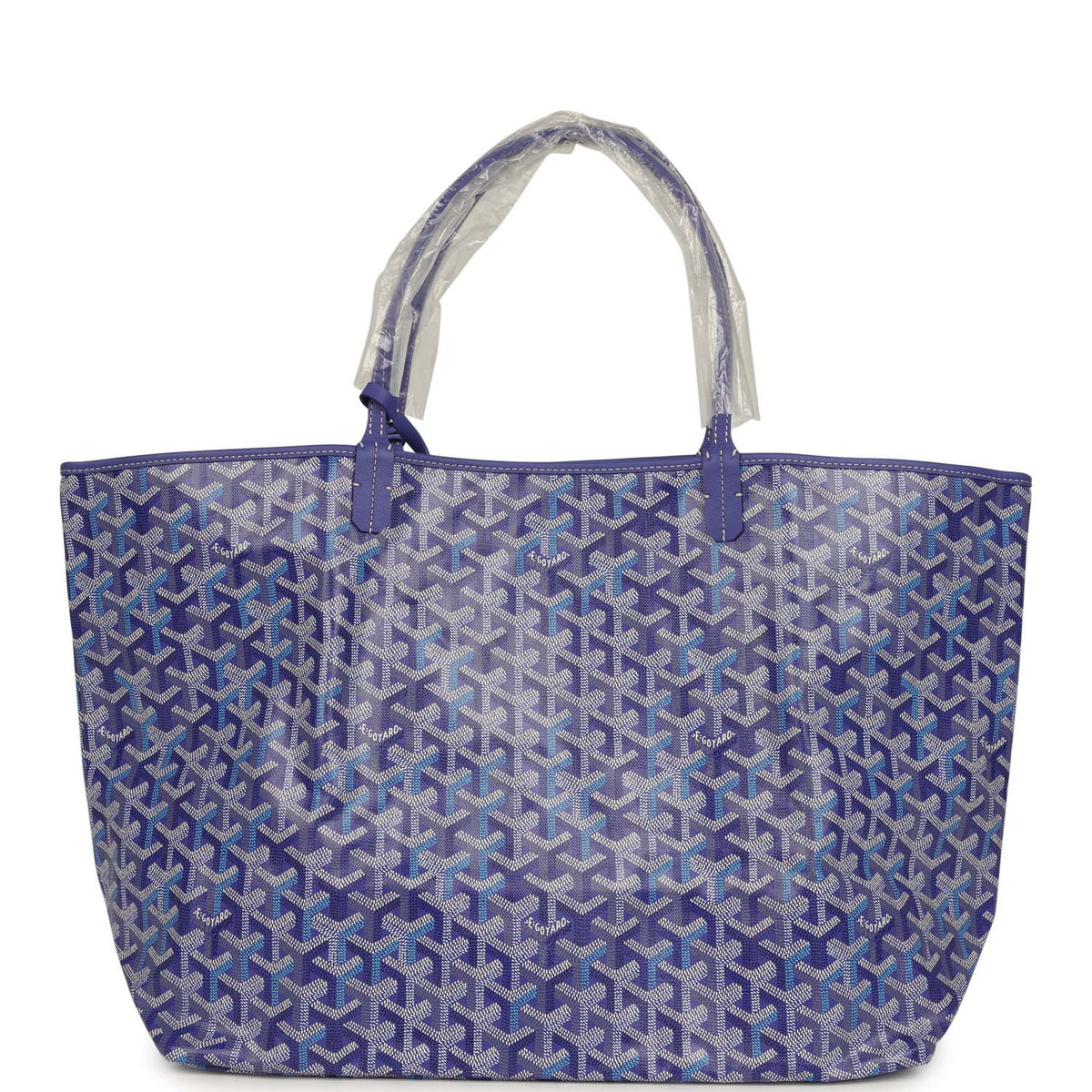 Goyard Goyardine Blueberry Purple Saint Louis GM Tote Palladium Hardware