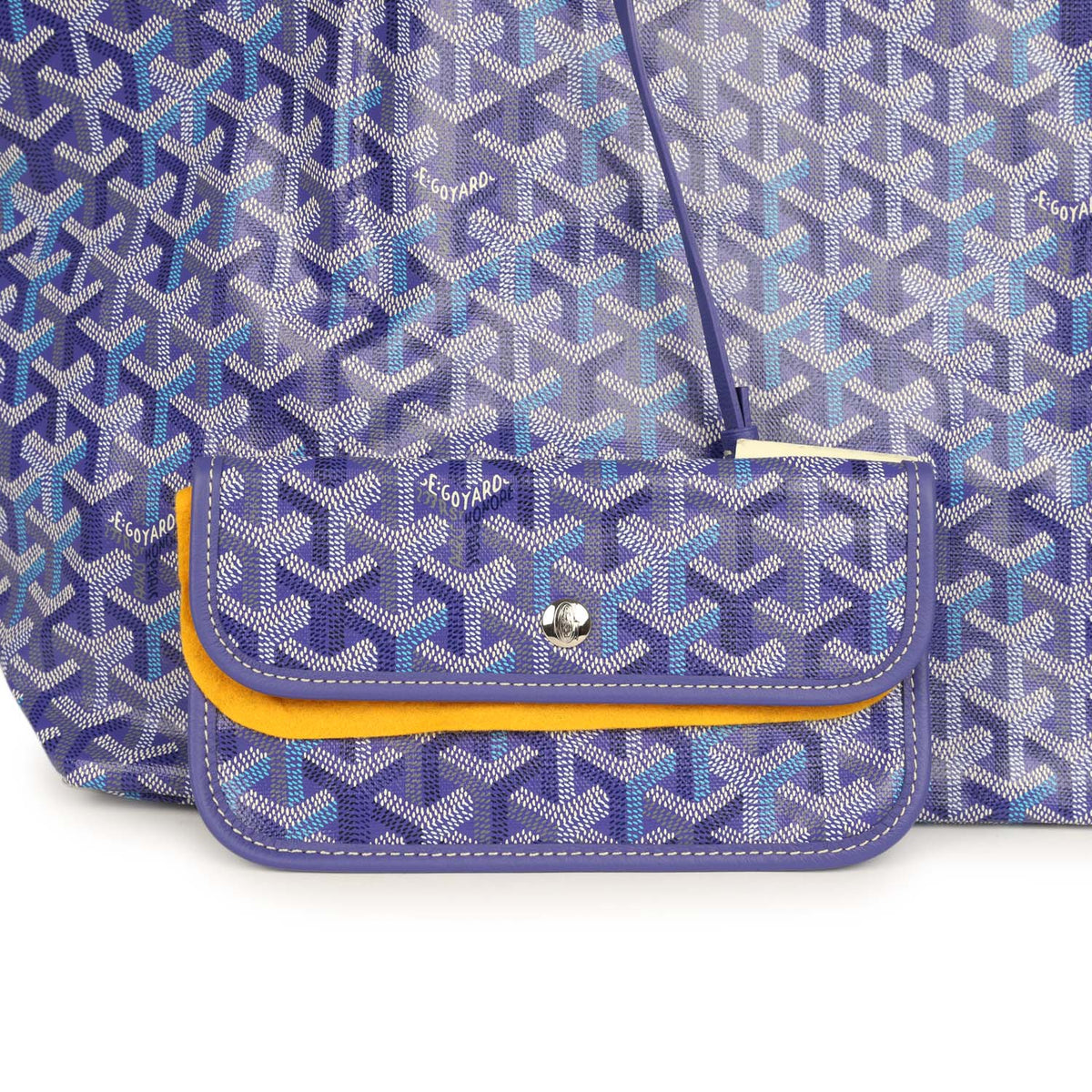 Goyard Goyardine Blueberry Purple Saint Louis GM Tote Palladium Hardware