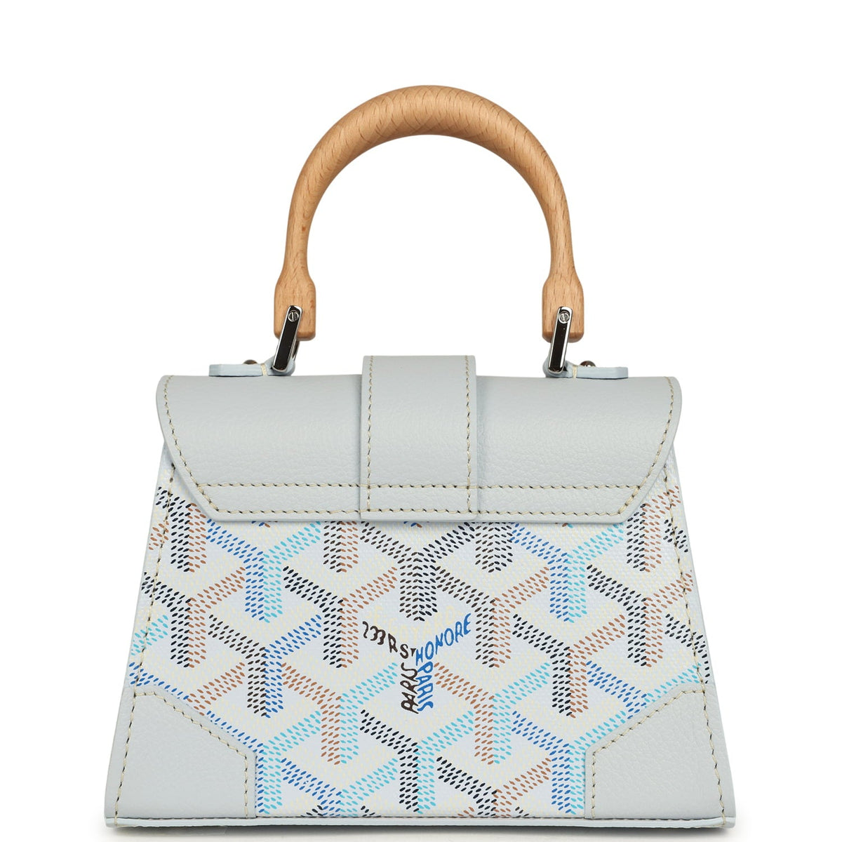 Goyard Goyardine Canvas Polar Blue Saigon Structure Nano Palladium Hardware
