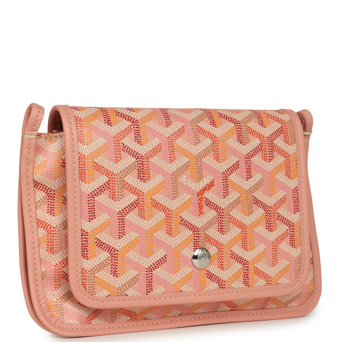 Goyard Plumet Pocket Wallet Powder Pink Goyardine Palladium Hardware