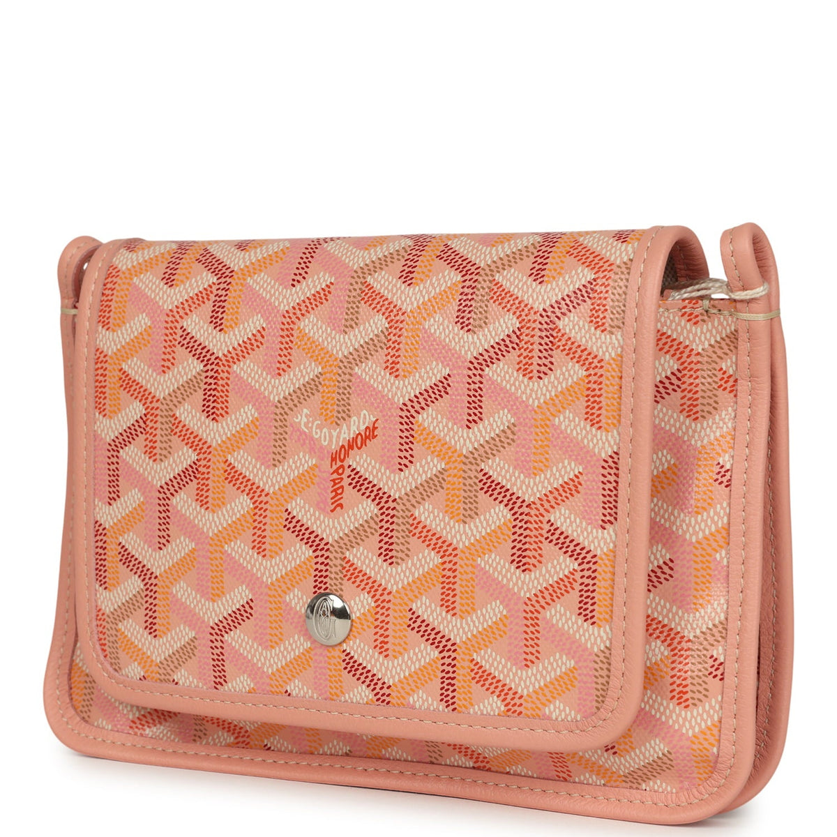 Goyard Plumet Pocket Wallet Powder Pink Goyardine Palladium Hardware