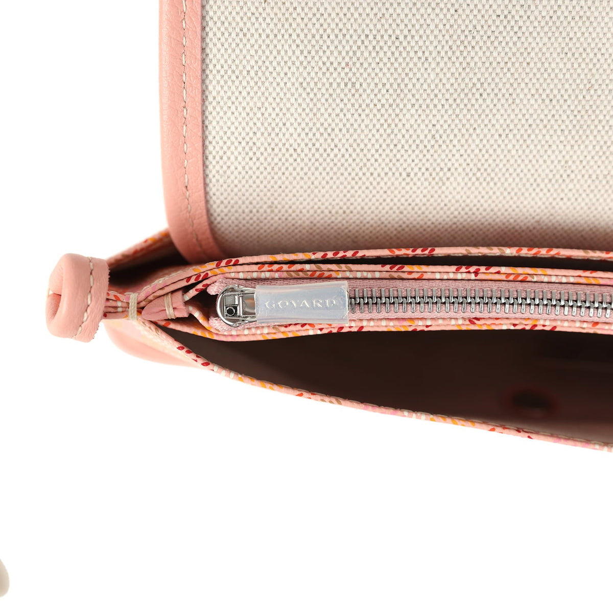 Goyard Plumet Pocket Wallet Powder Pink Goyardine Palladium Hardware