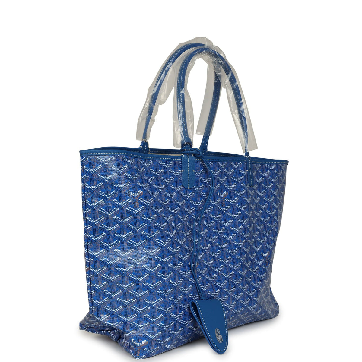 Goyard Goyardine Sky Blue Saint Louis PM Tote Bag Palladium Hardware