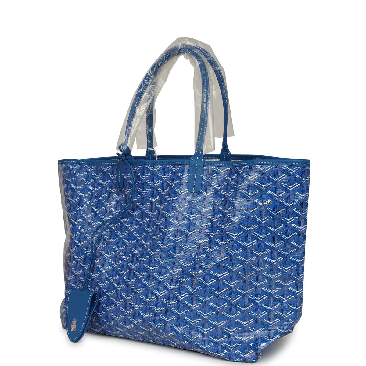 Goyard Goyardine Sky Blue Saint Louis PM Tote Bag Palladium Hardware