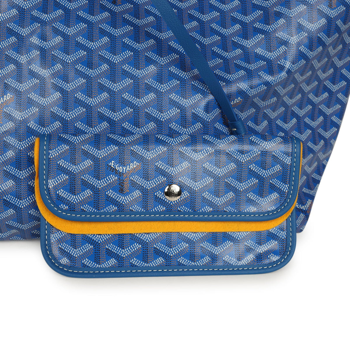 Goyard Goyardine Sky Blue Saint Louis PM Tote Bag Palladium Hardware