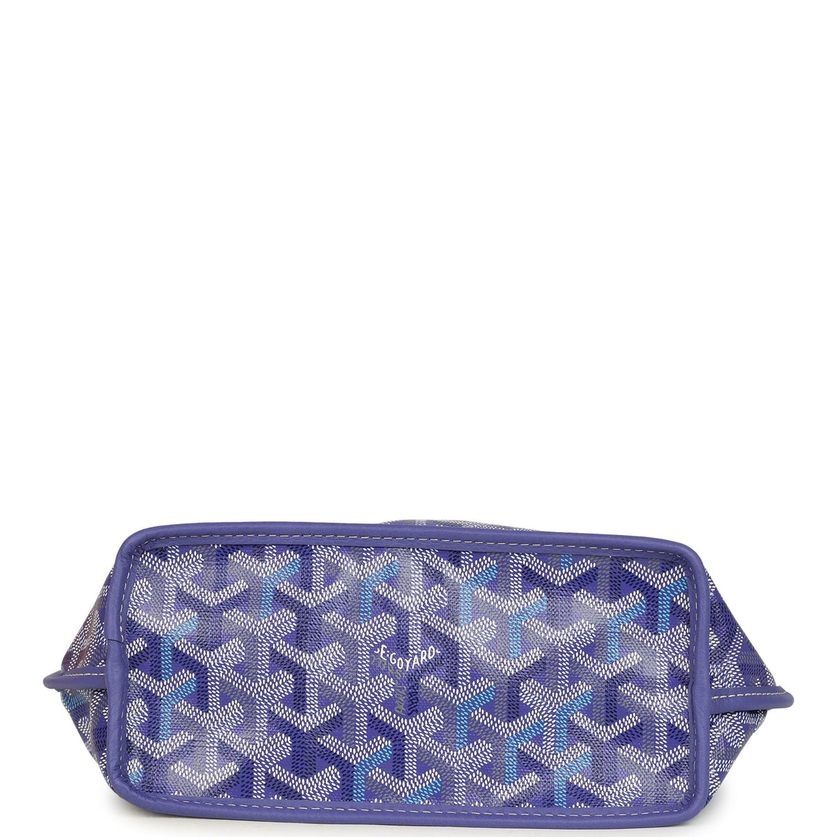 Goyard Goyardine Anjou Blueberry Purple Mini Bag Palladium Hardware