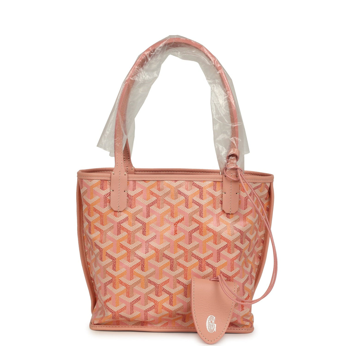 Goyard Goyardine Anjou Powder Pink Mini Bag Palladium Hardware