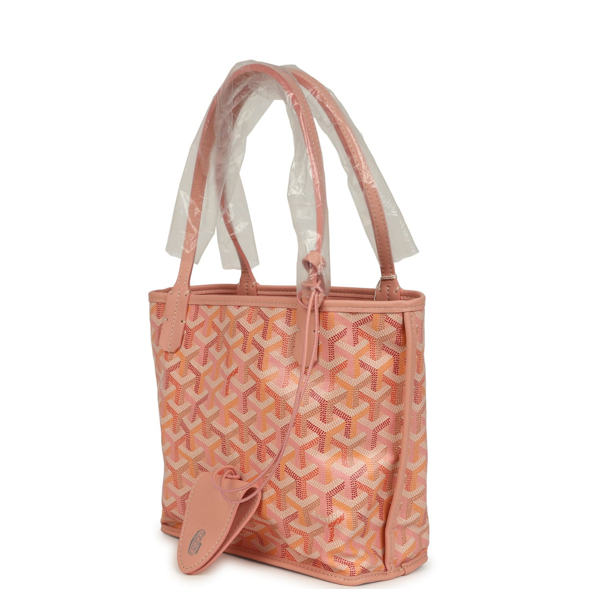 Goyard Goyardine Anjou Powder Pink Mini Bag Palladium Hardware