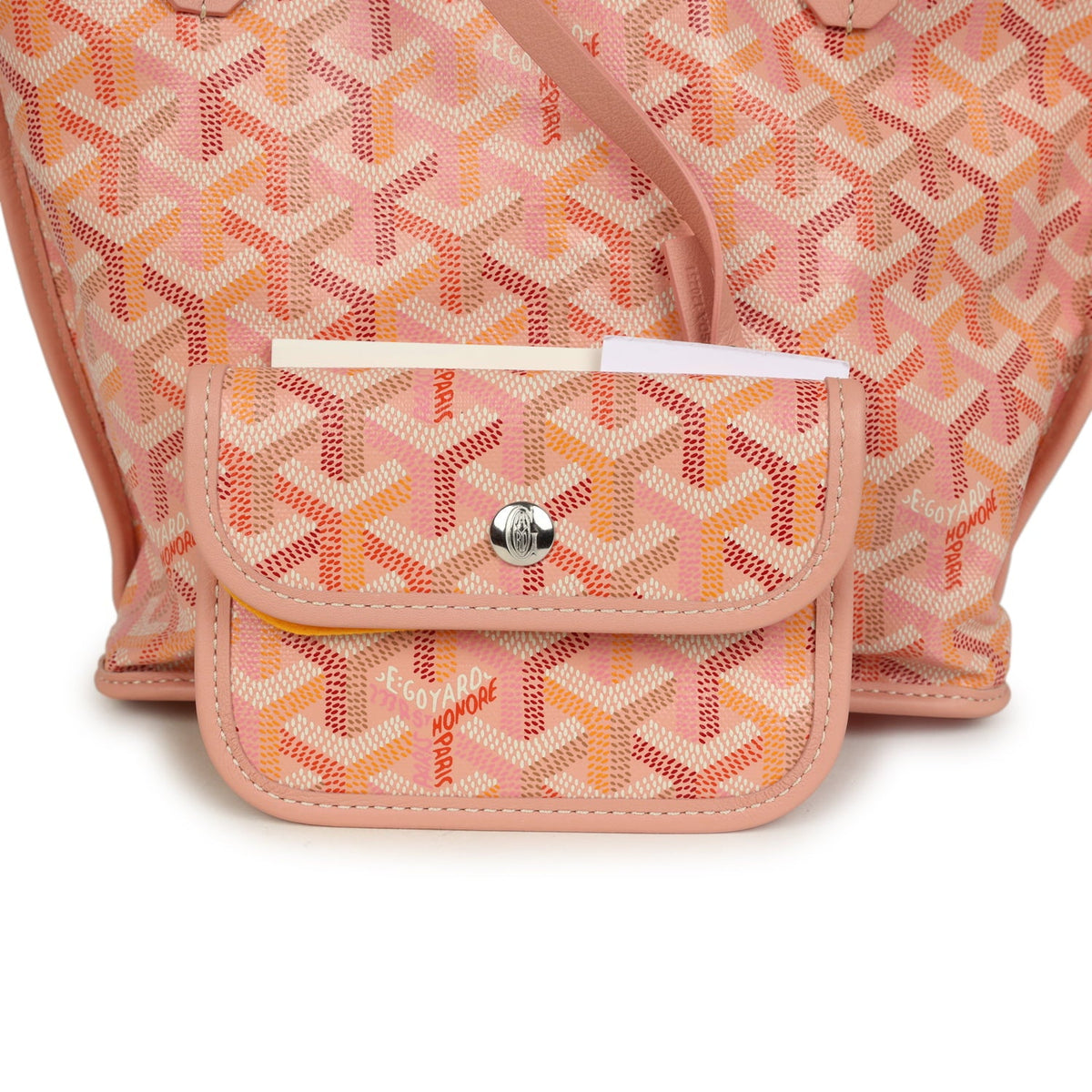 Goyard Goyardine Anjou Powder Pink Mini Bag Palladium Hardware