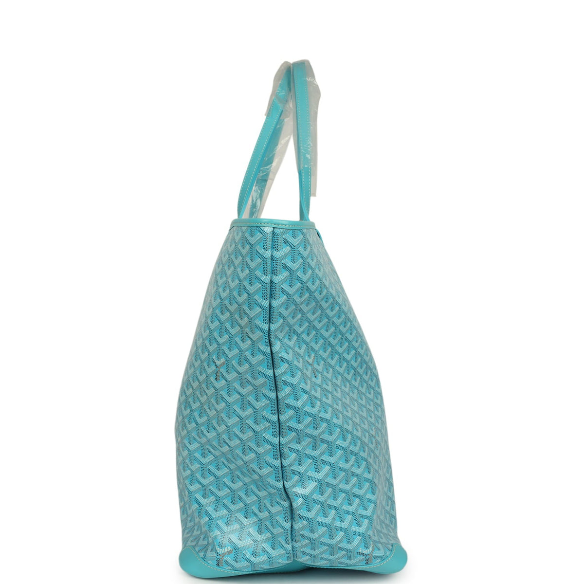 Goyard Goyardine Canvas Turquoise Artois GM Tote Palladium Hardware