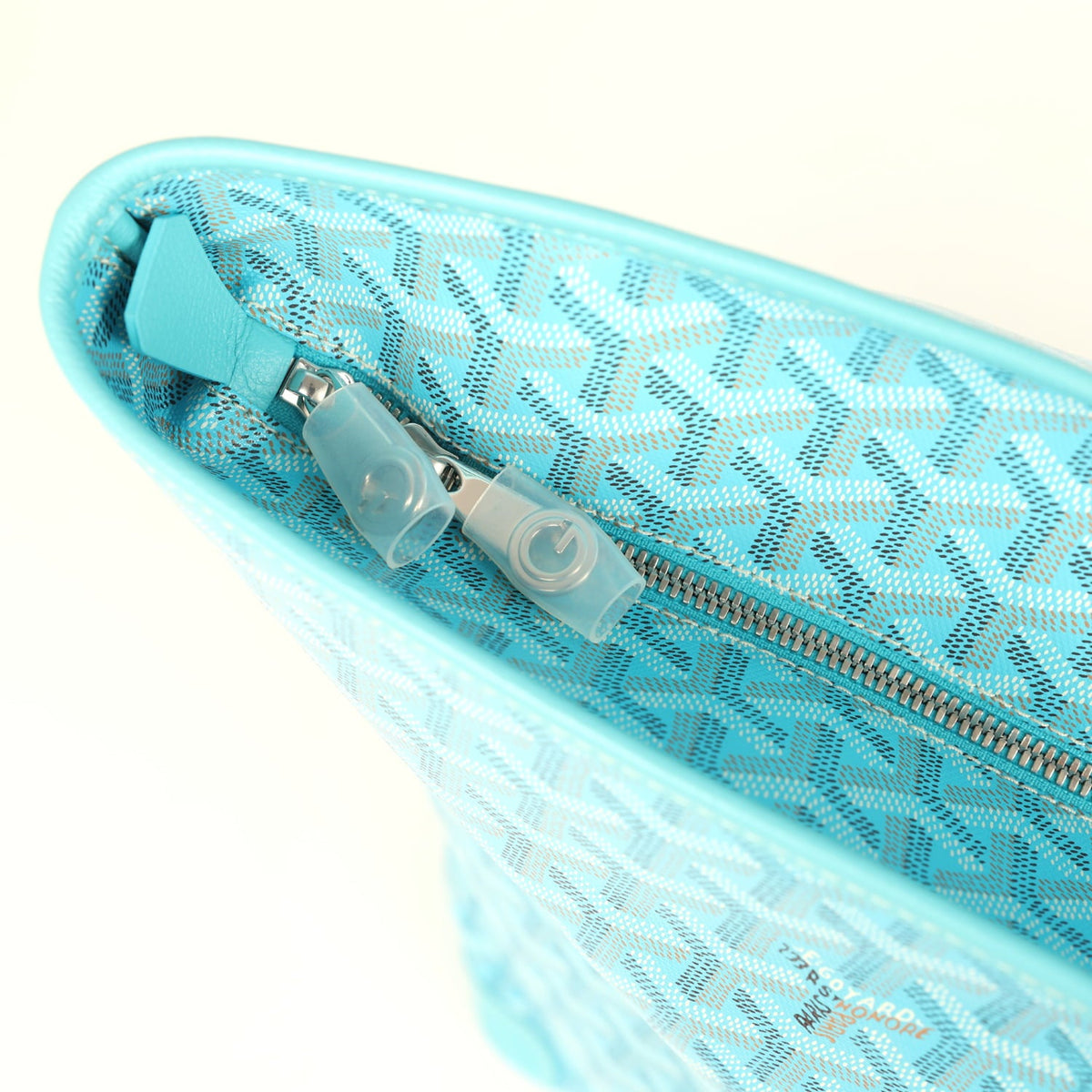 Goyard Goyardine Canvas Turquoise Artois GM Tote Palladium Hardware