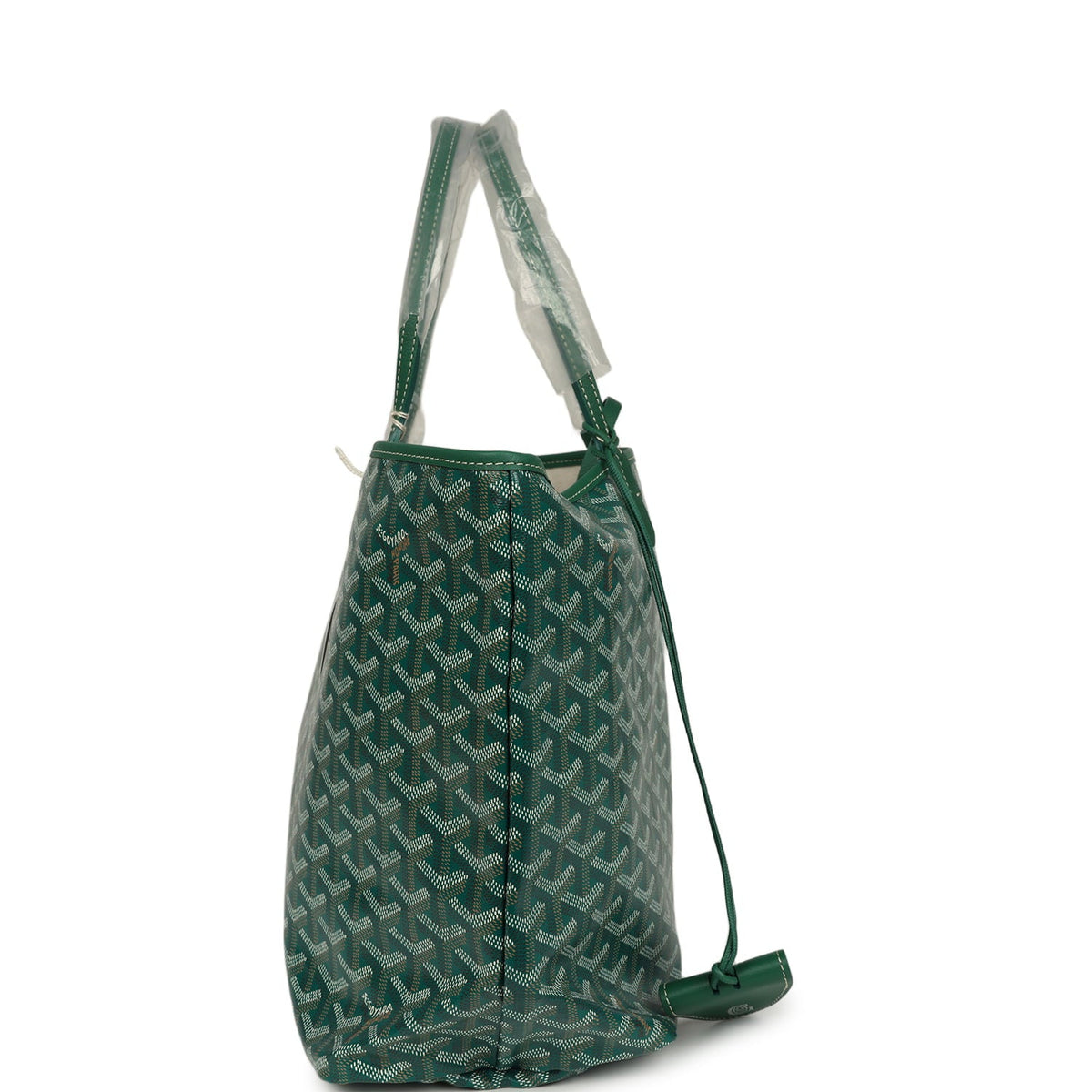 Goyard Goyardine Green Saint Louis PM Tote Bag Palladium Hardware
