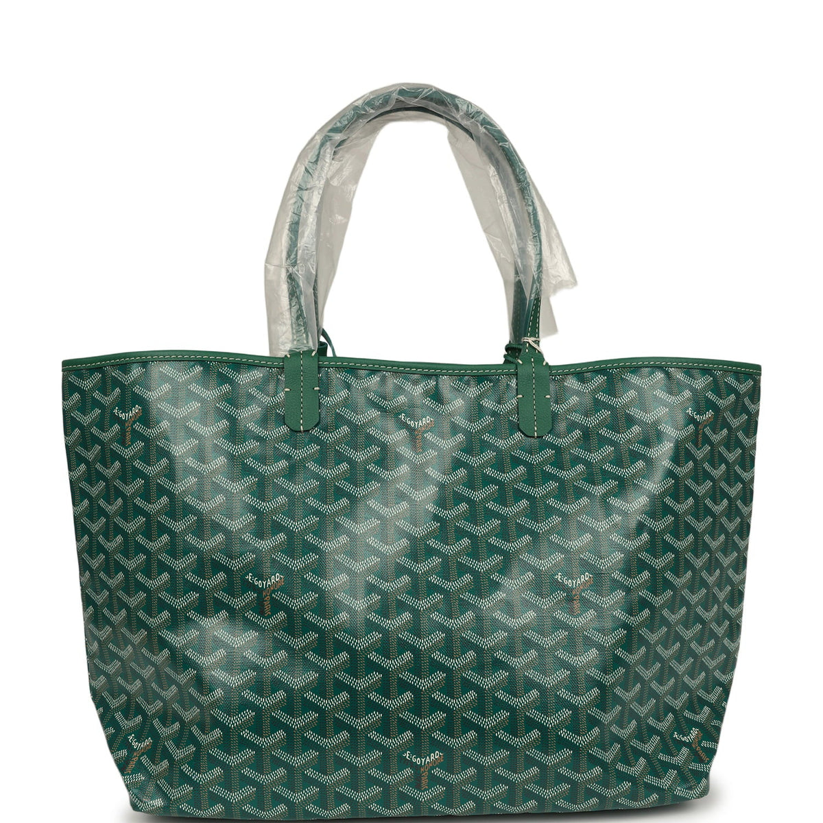 Goyard Goyardine Green Saint Louis PM Tote Bag Palladium Hardware