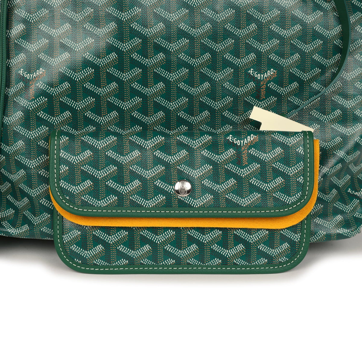 Goyard Goyardine Green Saint Louis PM Tote Bag Palladium Hardware