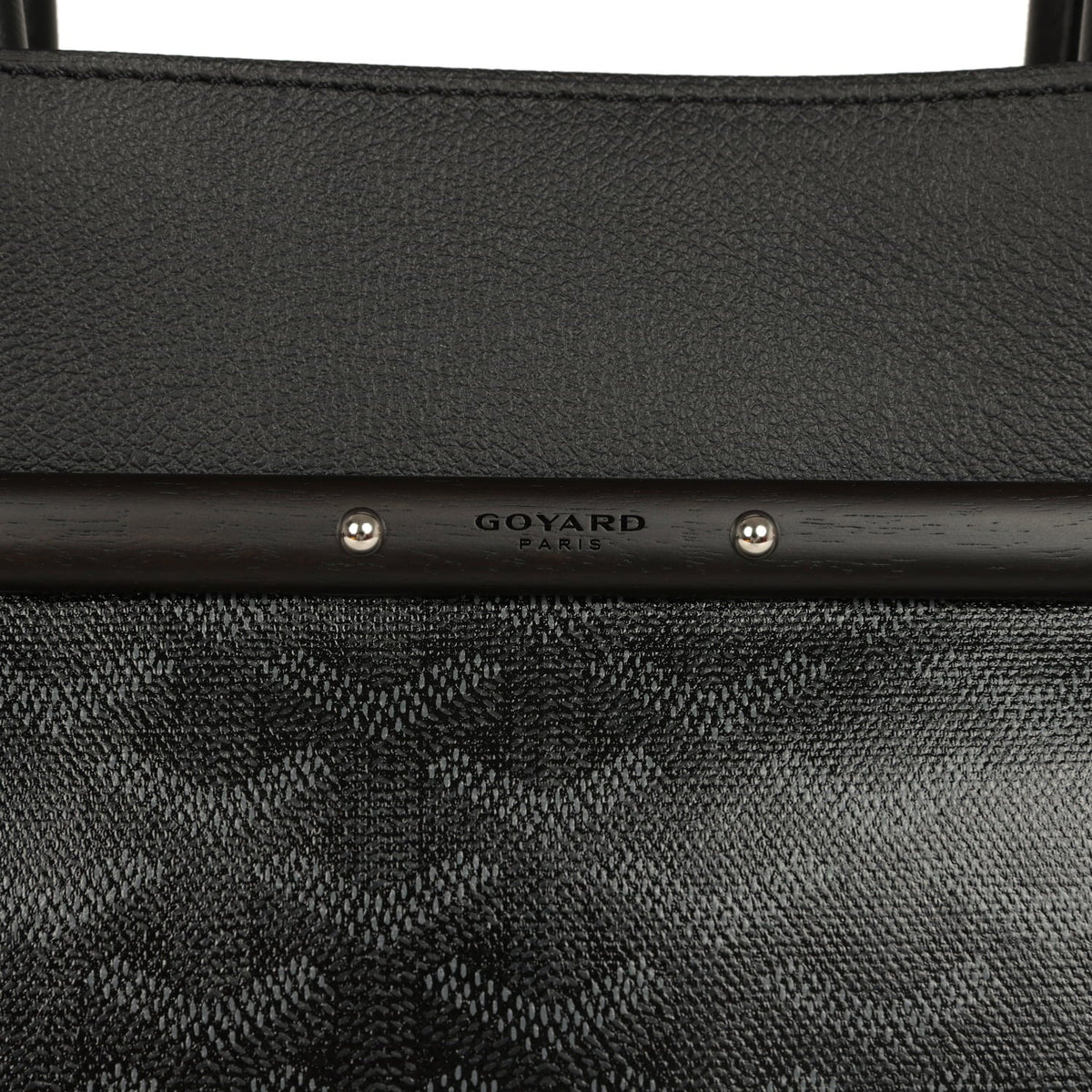 Goyard Saigon Tote "Charismatic Chevron" Jet Black Multicolored Goyardine Canvas Palladium Hardware