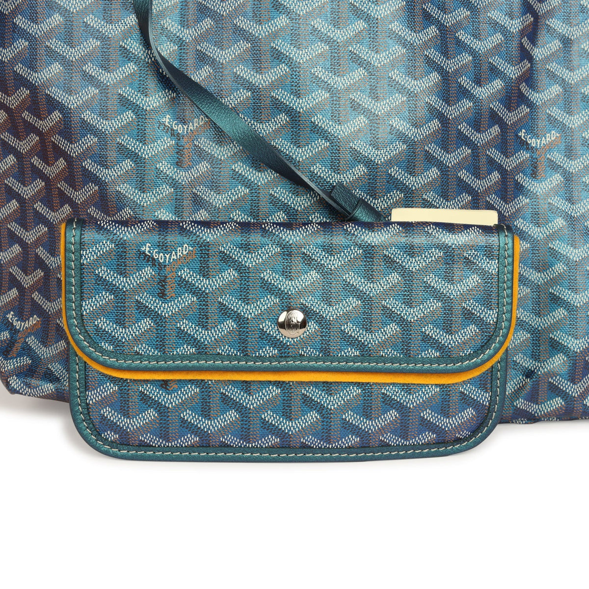 Goyard Goyardine Pearly Blue Saint Louis PM Tote Bag Palladium Hardware