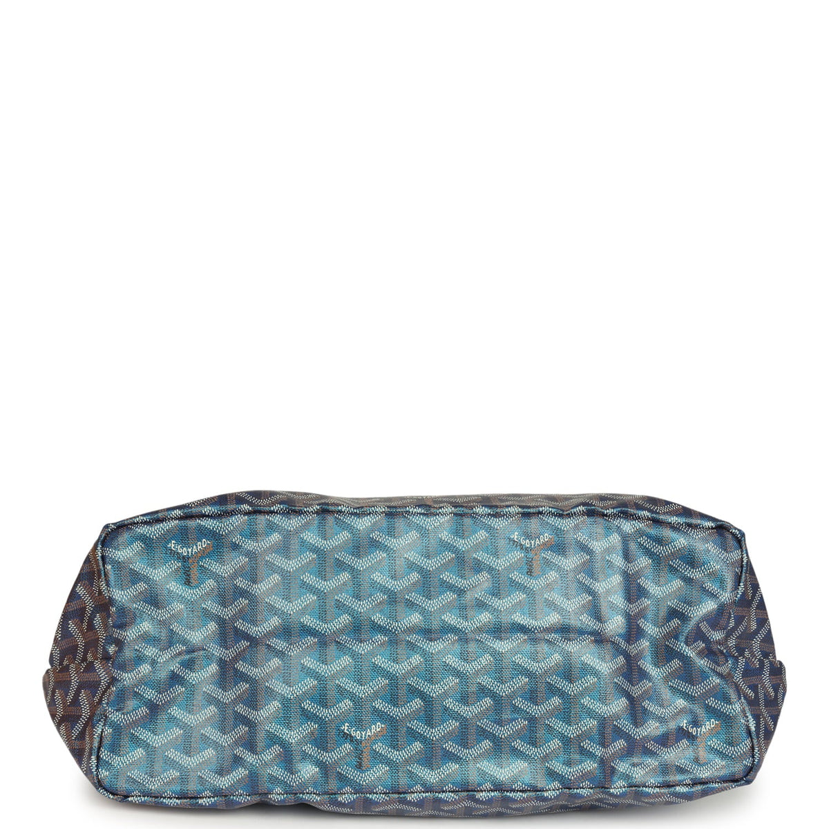 Goyard Goyardine Pearly Blue Saint Louis PM Tote Bag Palladium Hardware