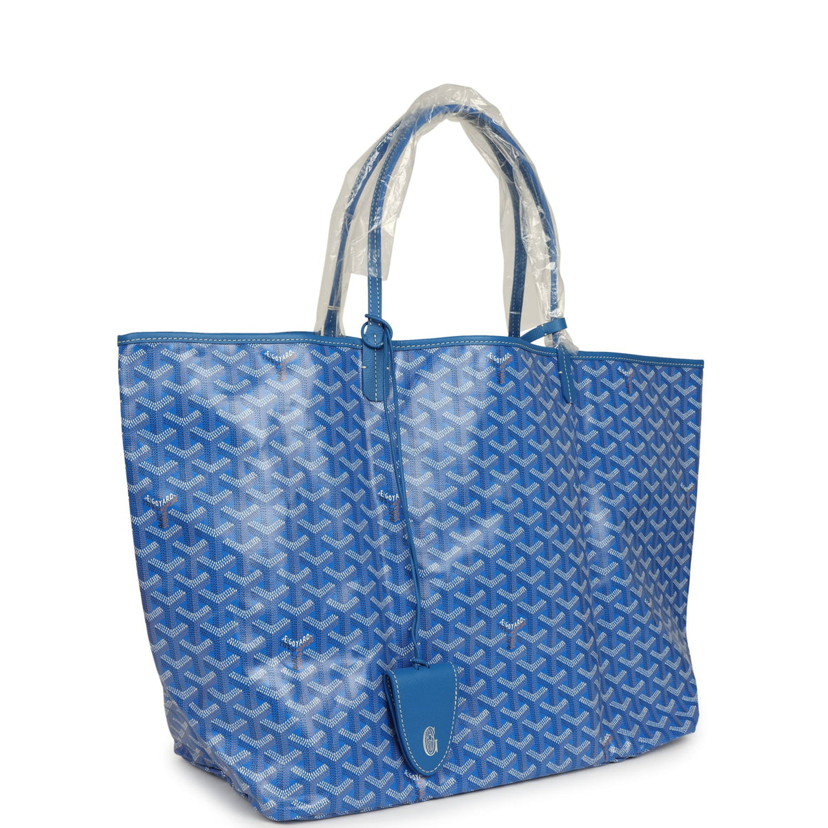 Goyard Goyardine Sky Blue Saint Louis GM Tote Bag Palladium Hardware