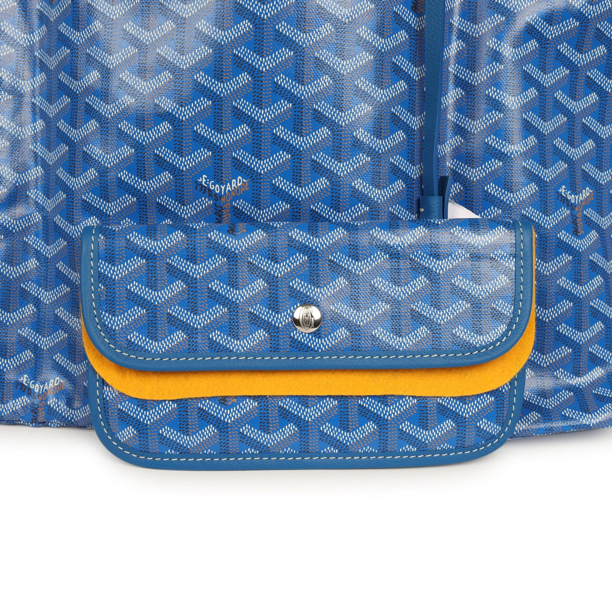 Goyard Goyardine Sky Blue Saint Louis GM Tote Bag Palladium Hardware