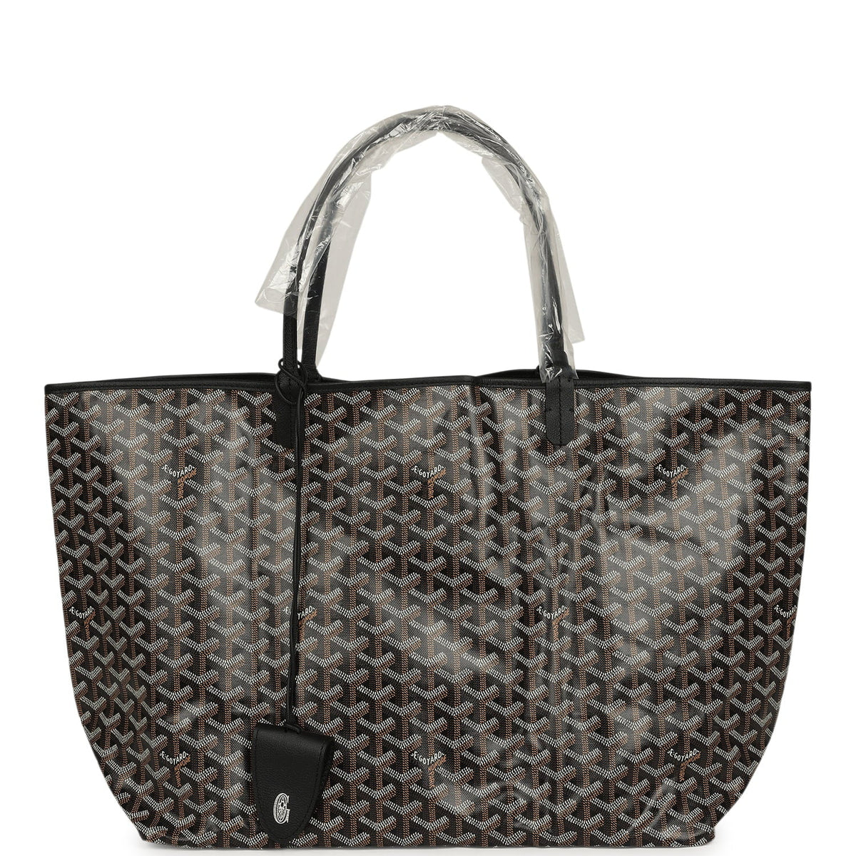 Goyard Goyardine Black Saint Louis GM Tote Bag Palladium Hardware