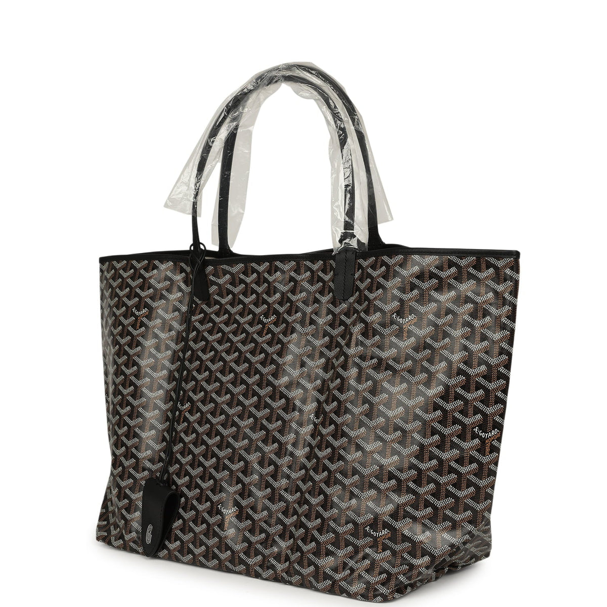 Goyard Goyardine Black Saint Louis GM Tote Bag Palladium Hardware