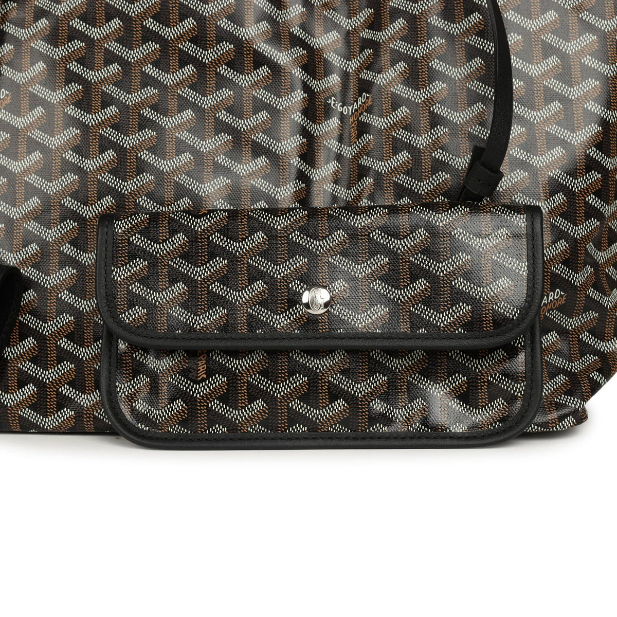 Goyard Goyardine Black Saint Louis GM Tote Bag Palladium Hardware