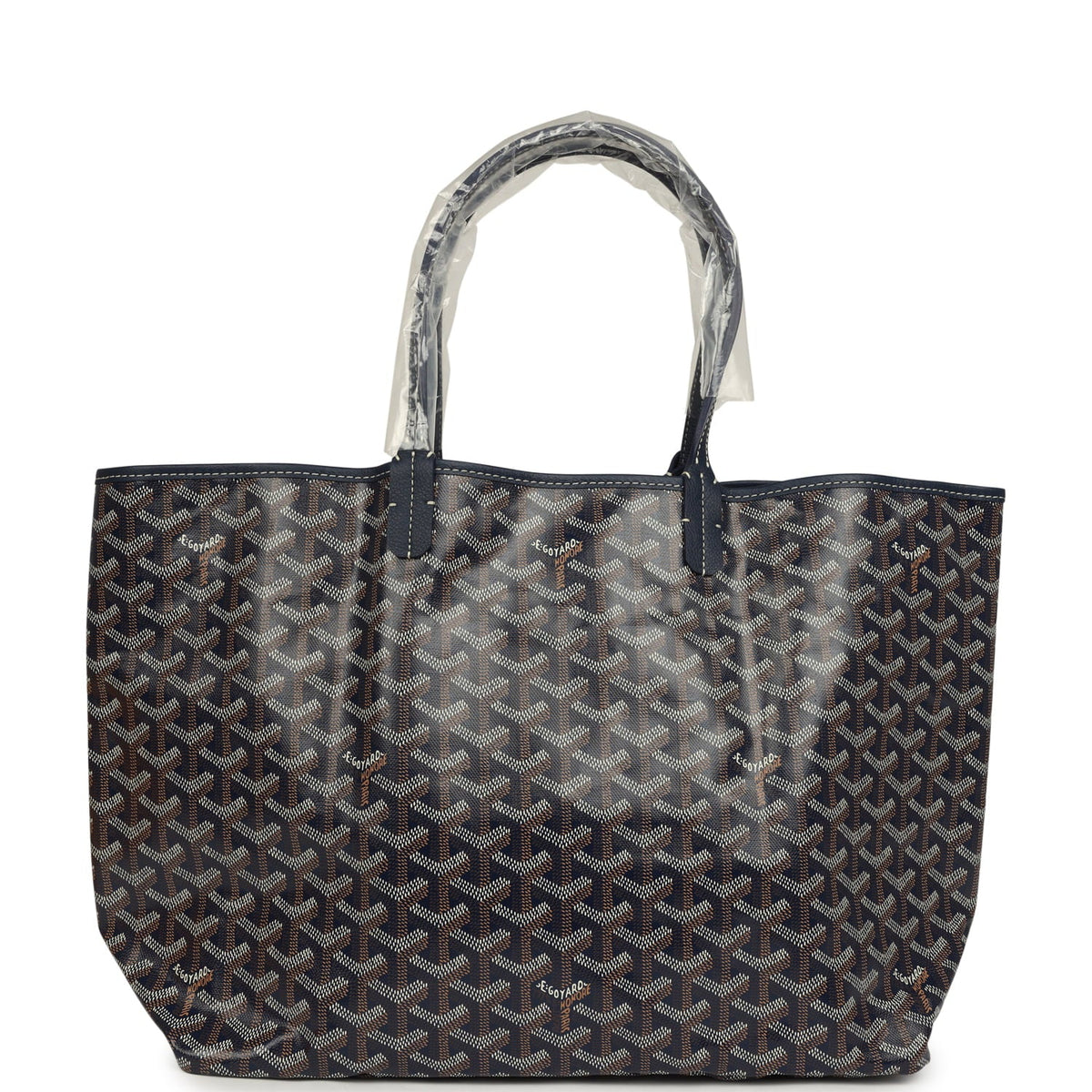 Goyard Goyardine Navy Saint Louis PM Tote Bag Palladium Hardware
