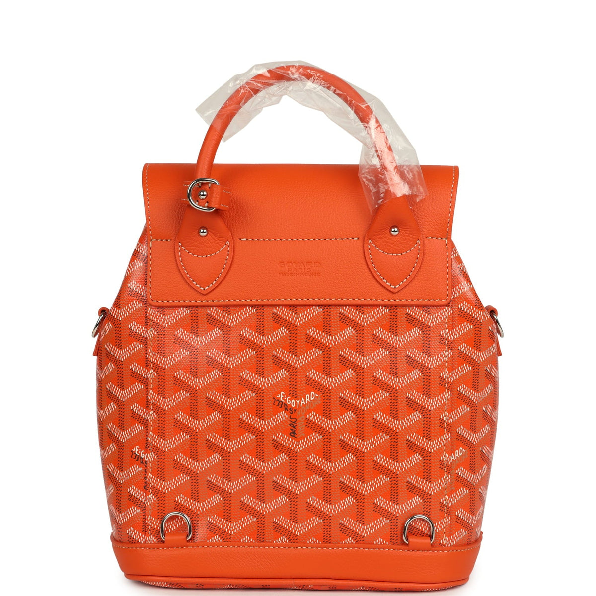 Goyard Goyardine Canvas Orange Mini Alpin Backpack Palladium Hardware