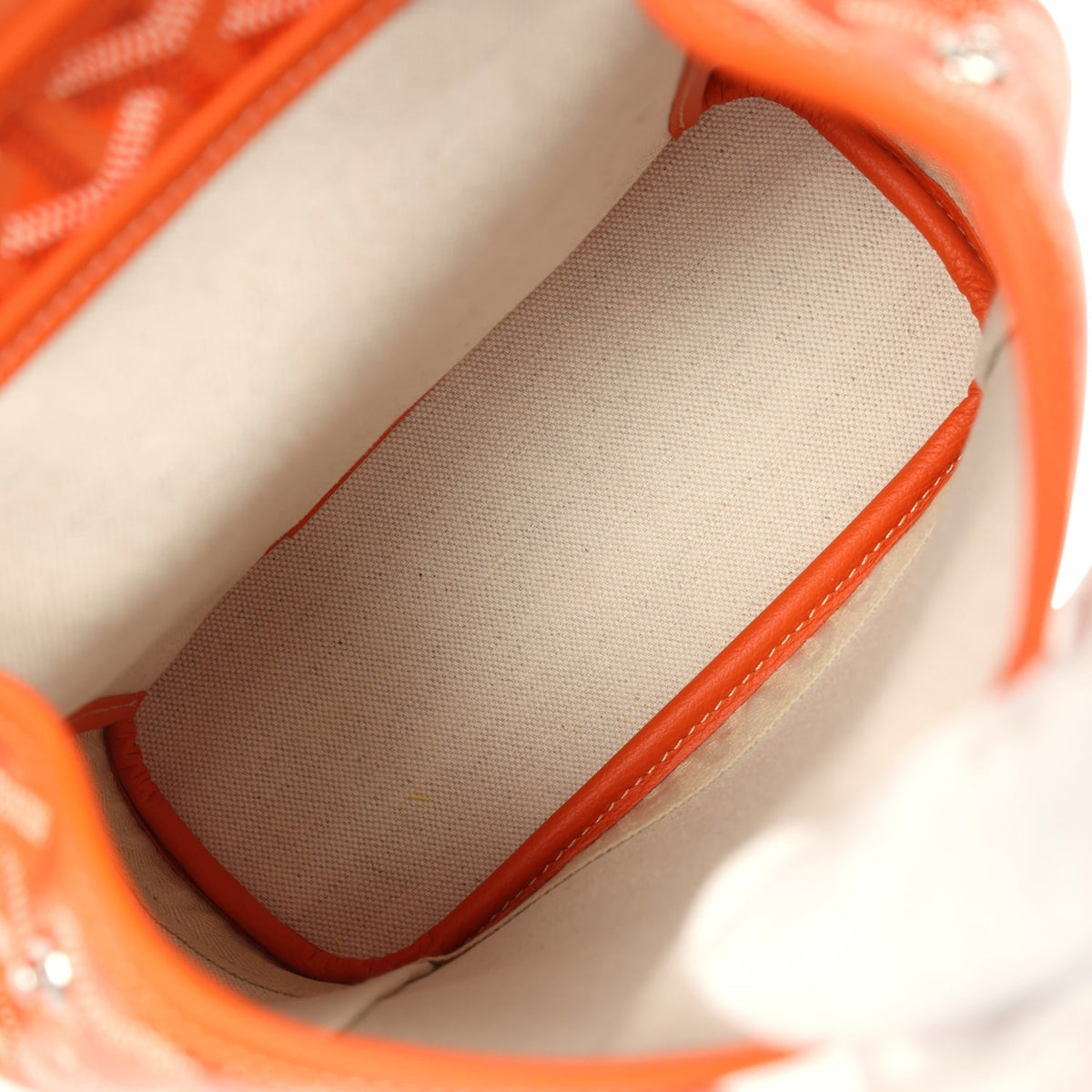 Goyard Goyardine Canvas Orange Mini Alpin Backpack Palladium Hardware