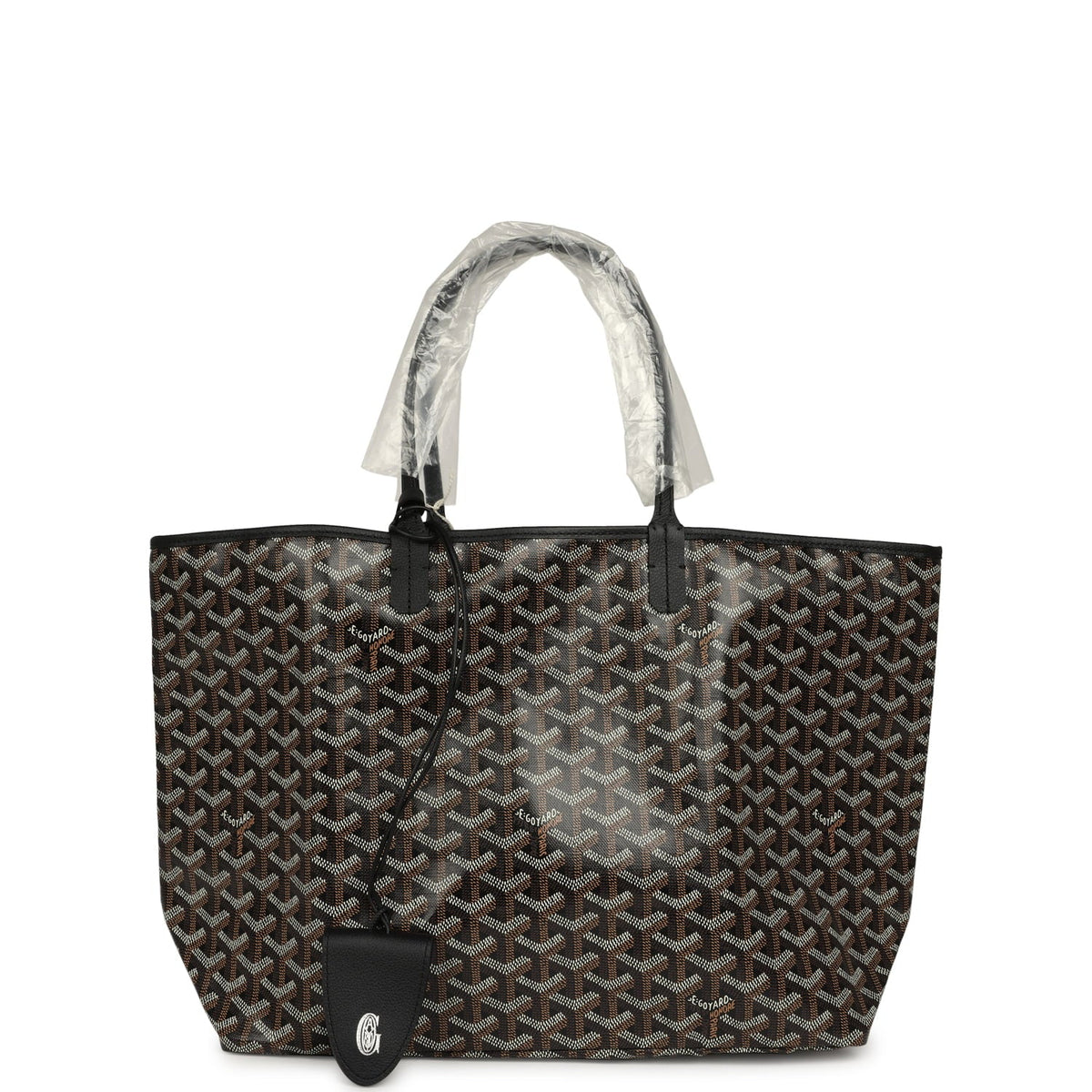 Goyard Goyardine Black Saint Louis PM Tote Bag Palladium Hardware