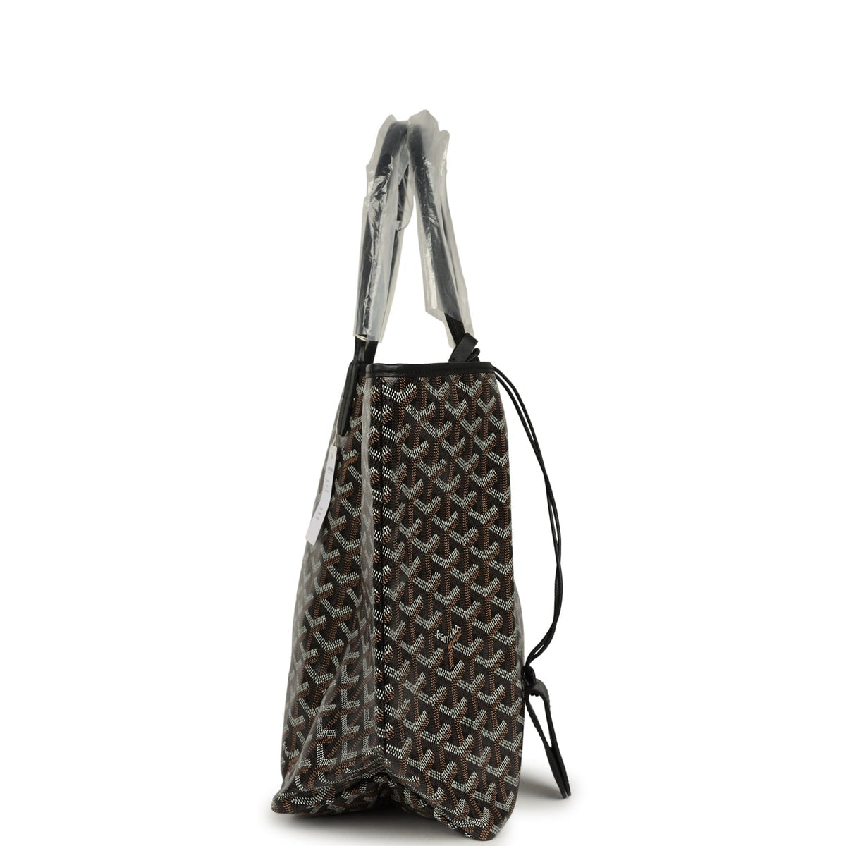 Goyard Goyardine Black Saint Louis PM Tote Bag Palladium Hardware