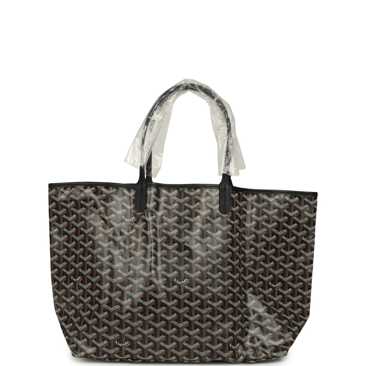 Goyard Goyardine Black Saint Louis PM Tote Bag Palladium Hardware