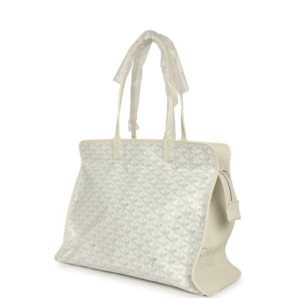 Goyard Goyardine White Hardy PM Bag Palladium Hardware