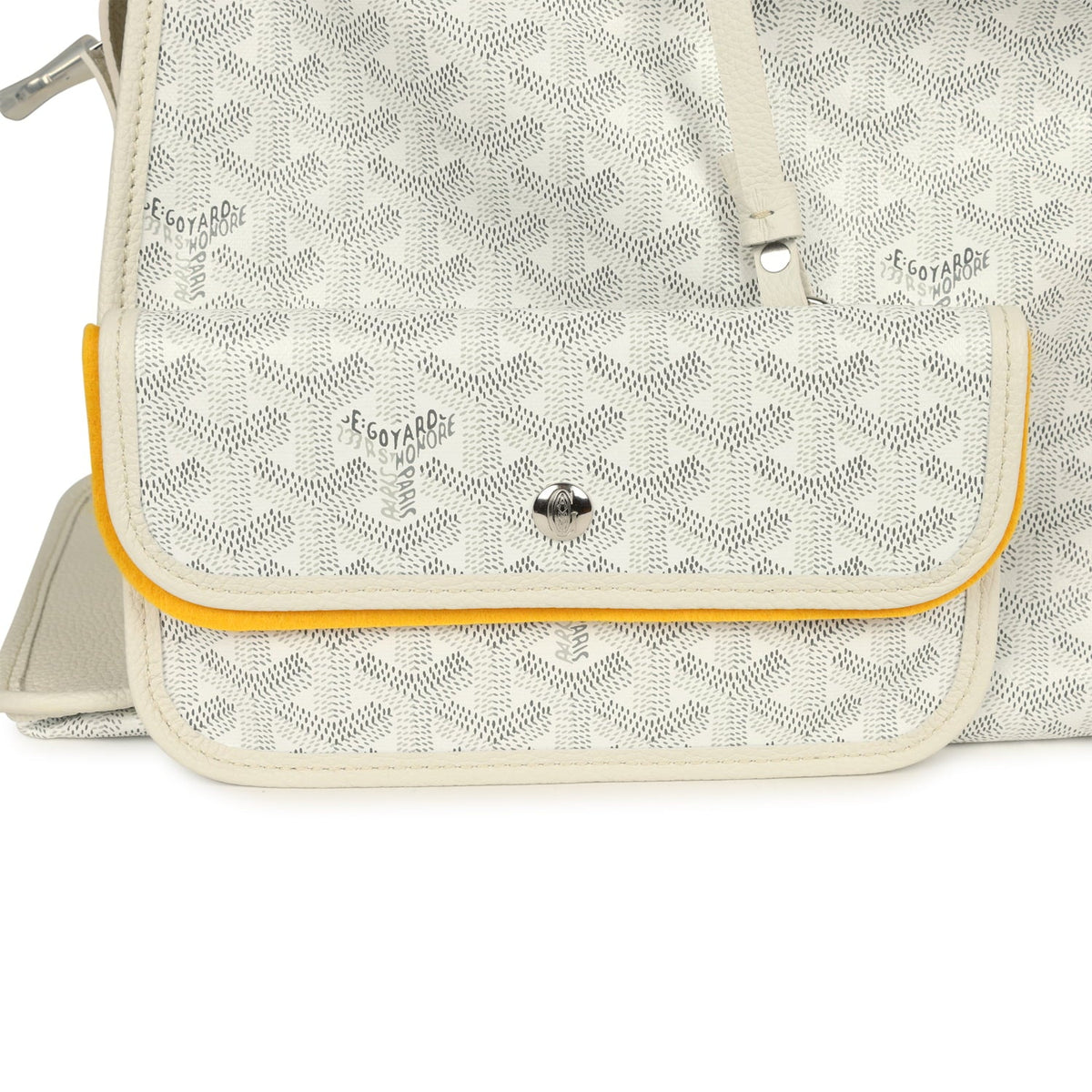 Goyard Goyardine White Hardy PM Bag Palladium Hardware