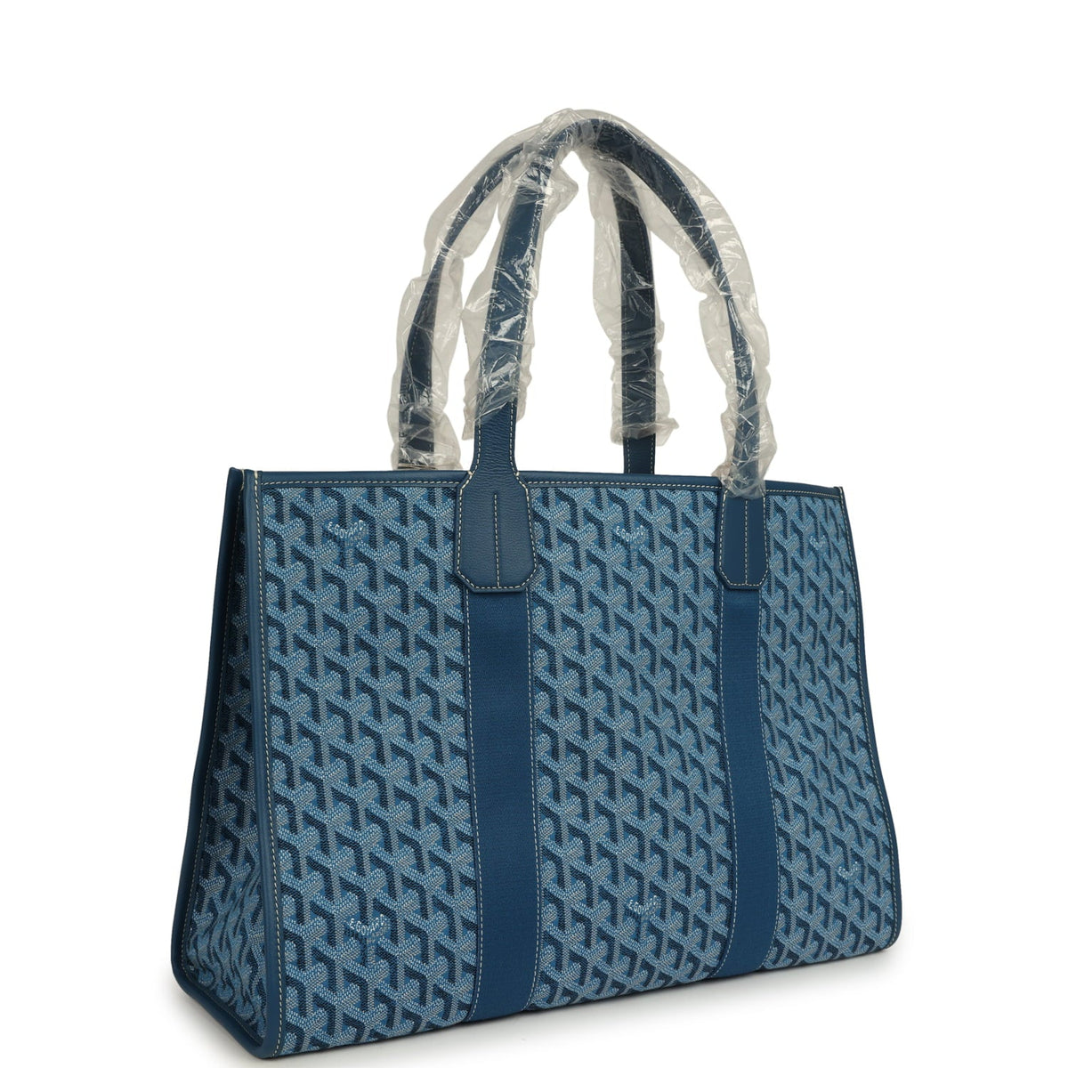 Goyard Goyardine Jacquard Ocean Blue Villette MM Bag