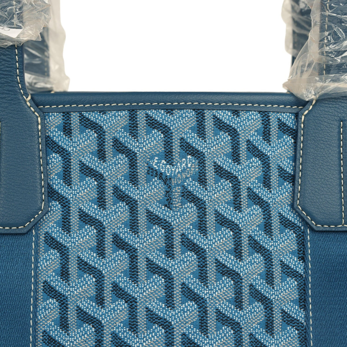 Goyard Goyardine Jacquard Ocean Blue Villette MM Bag
