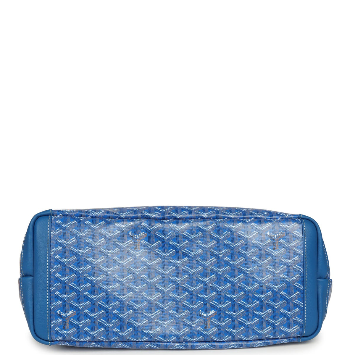 Goyard Goyardine Canvas Sky Blue Artois MM Tote Palladium Hardware