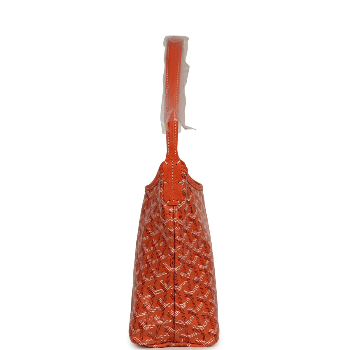 Goyard Goyardine Orange Boheme Mini Hobo Bag Palladium Hardware
