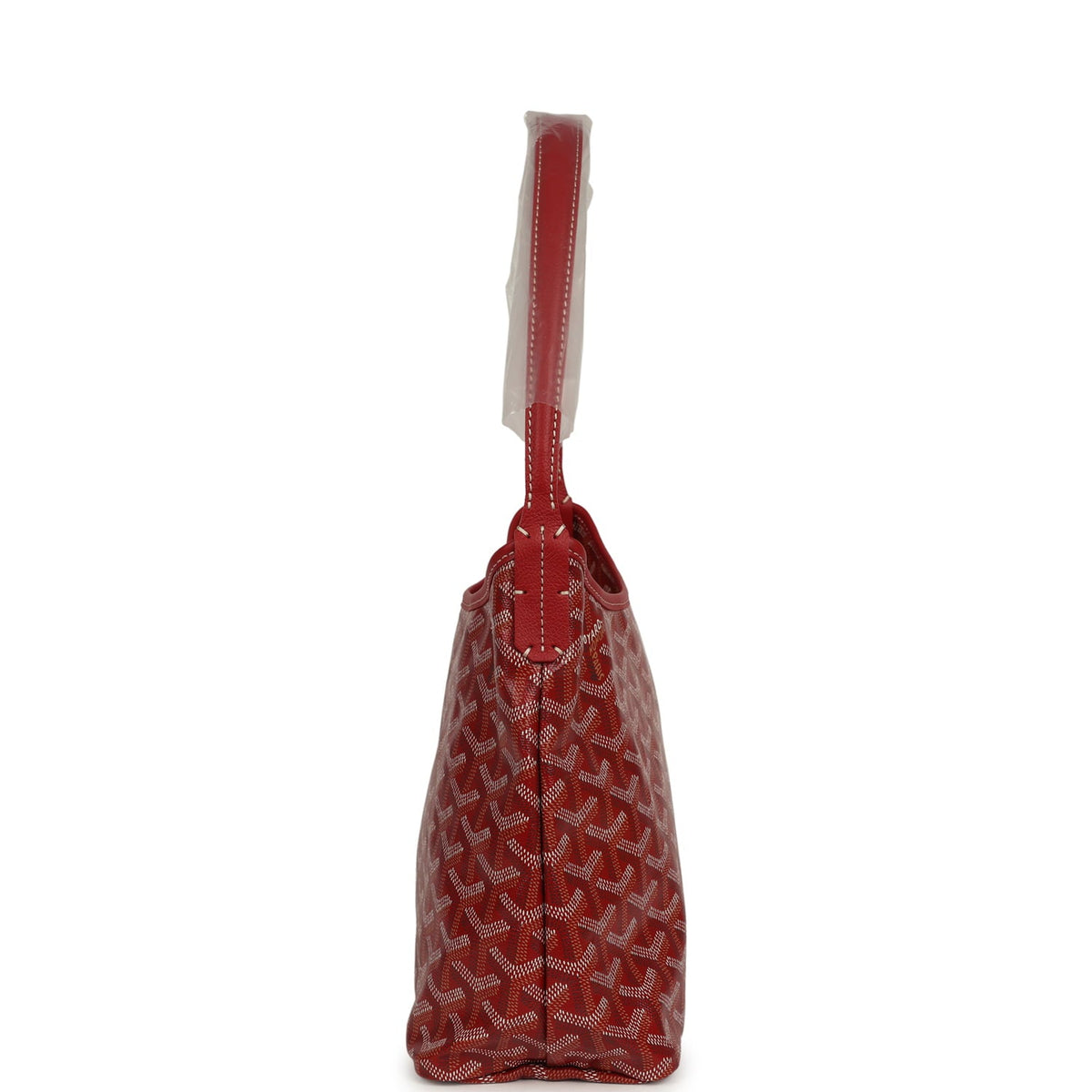 Goyard Goyardine Red Boheme Mini Hobo Bag Palladium Hardware
