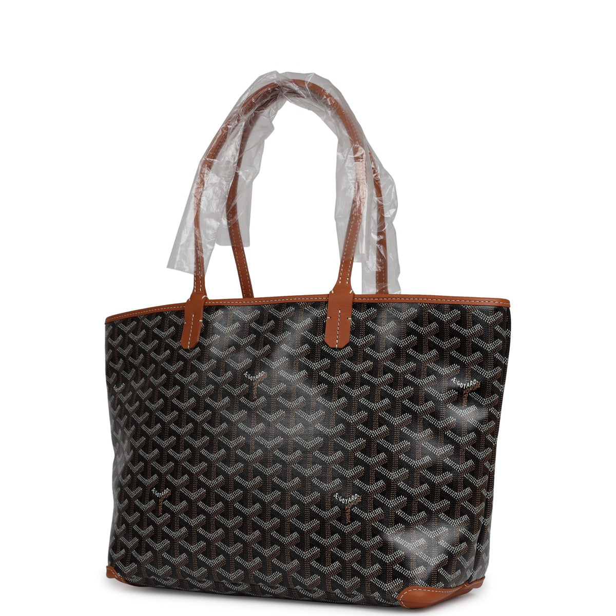 Goyard Goyardine Black, Brown Artois PM Palladium Hardware