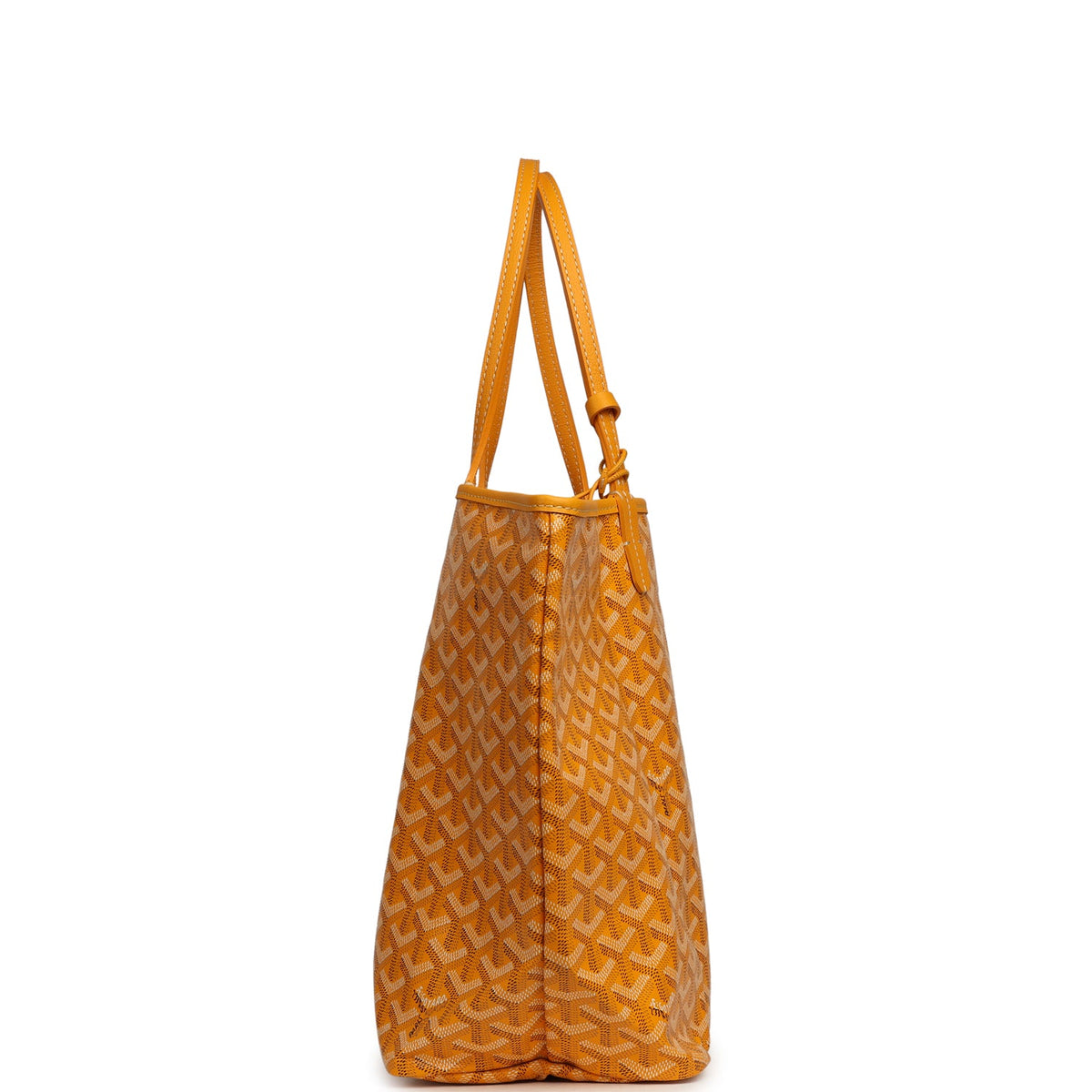 Goyard Goyardine Yellow Hand Painted "Butterfly" Saint Louis PM Tote Palladium Hardware