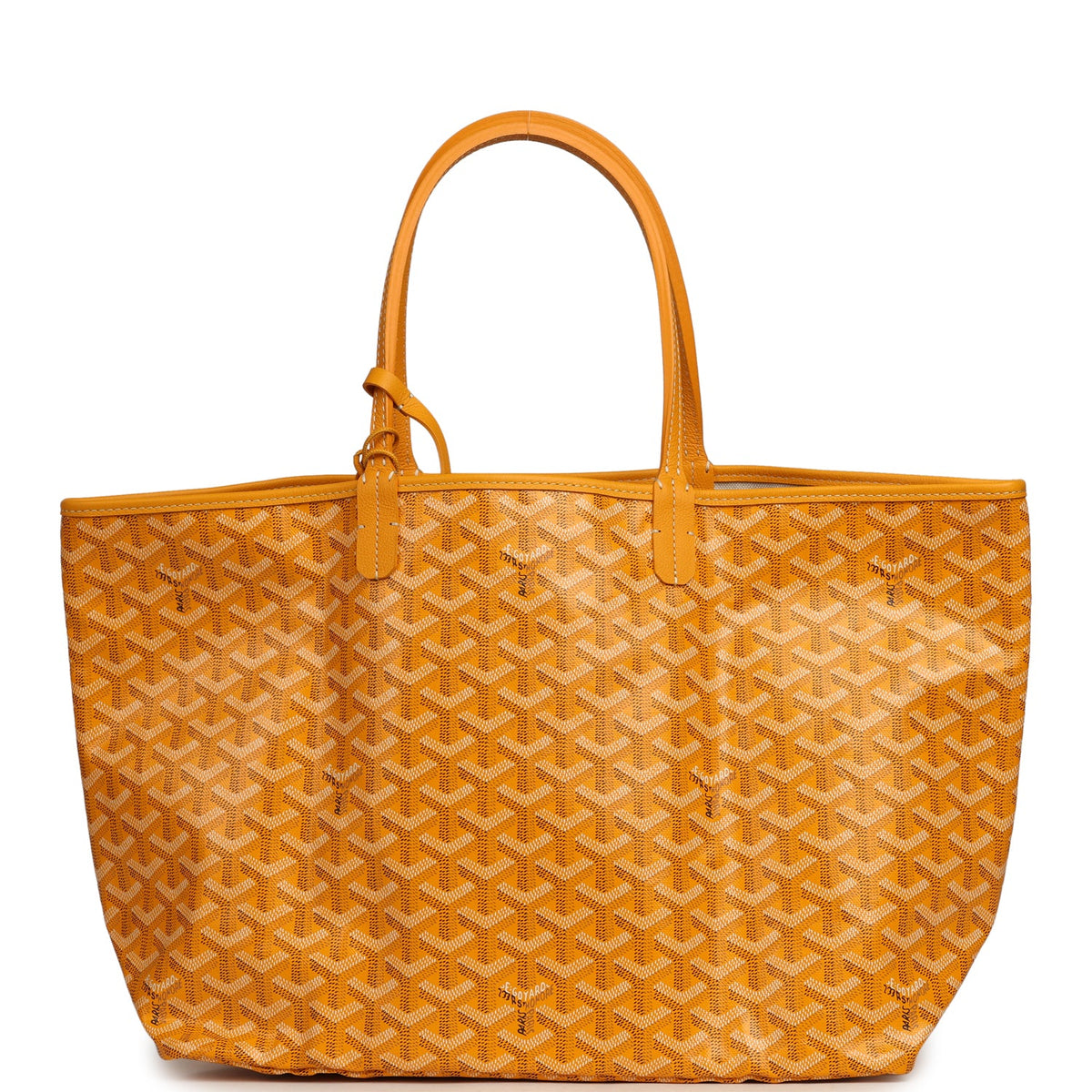 Goyard Goyardine Yellow Hand Painted "Butterfly" Saint Louis PM Tote Palladium Hardware